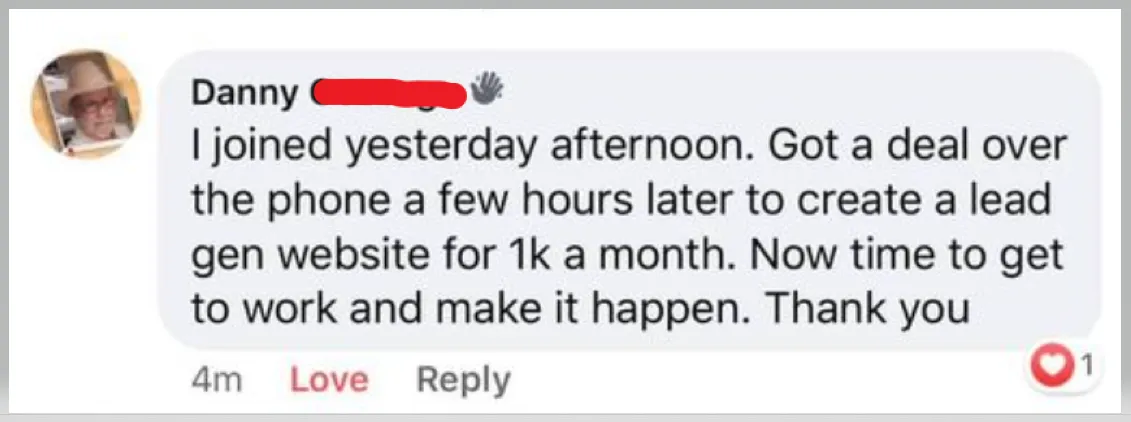 $1000 per month in under an hour