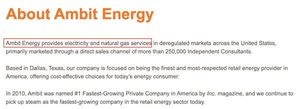Information about Ambit Energy