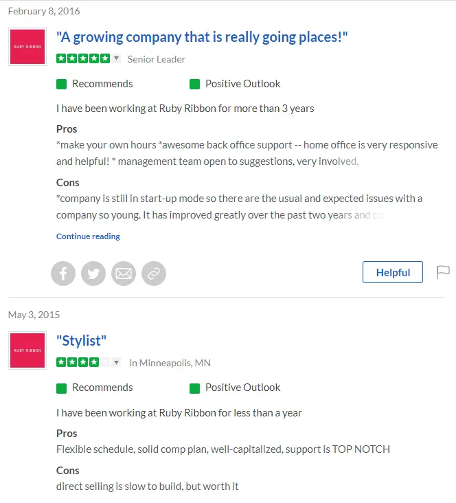 Ruby Ribbon Positive Reviews